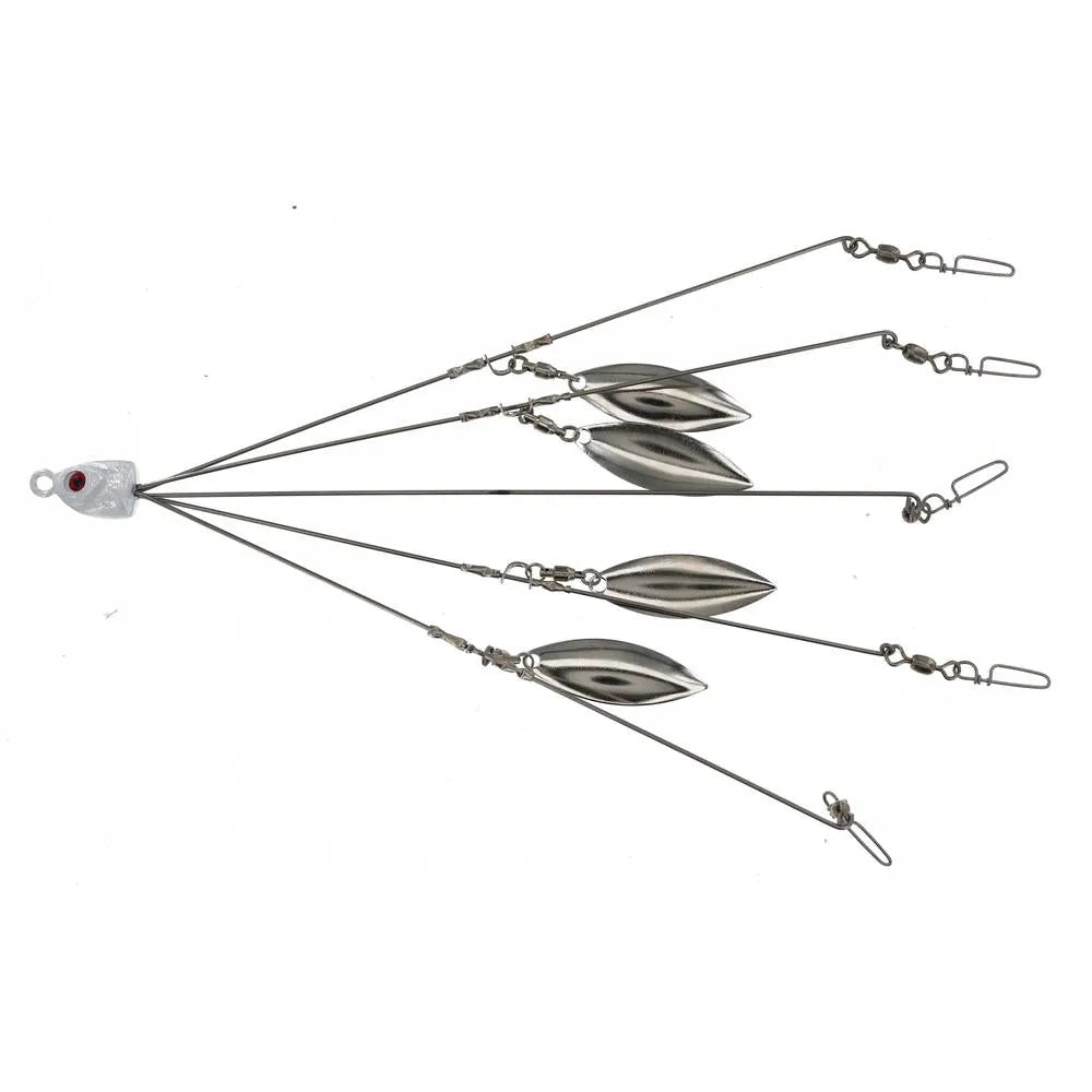 Georgia Blade A-Rig 8" 4 Nickel Blades 5-Wire 5-Hook 