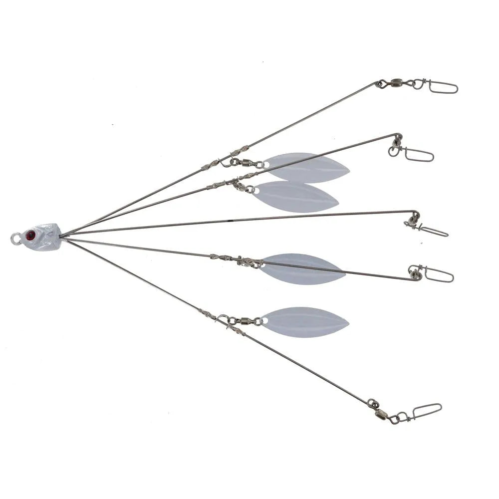 Georgia Blade A-Rig 8" 4 White Blades 5-Wire 5-Hook 
