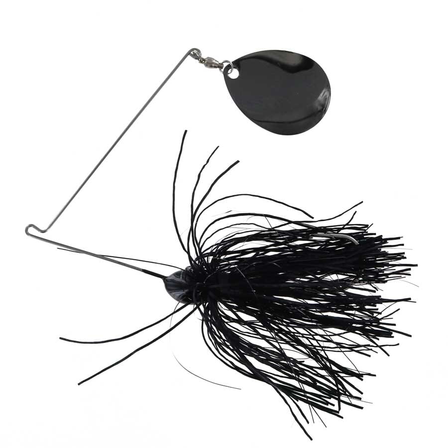 Georgia Blade Night Spinnerbait Lumiflex 1/2 oz Black 1010 