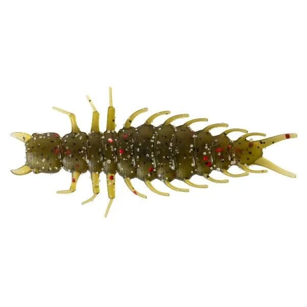 Great Lakes Finesse 2.4" Juicy Hellgramite-Green Pumpkin Red-