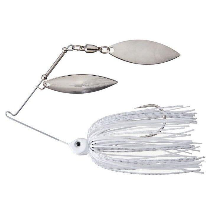 Greenfish Bad Little Blade Double Willow Spinnerbait-White Flash-5/16oz-