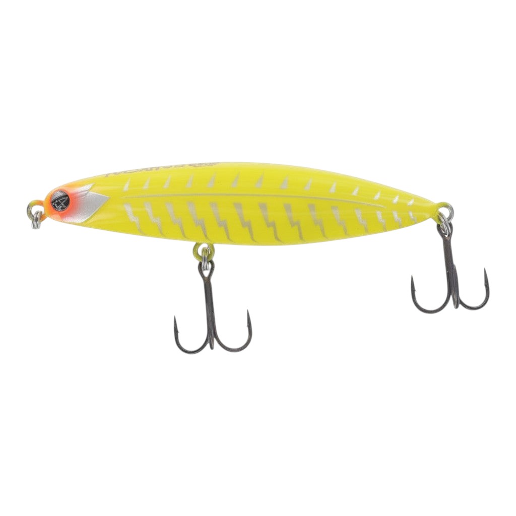 Hammonds Fishing Fish Magnet Tygan 90 floating fishing lure in bright yellow with silver lightning bolt patterns