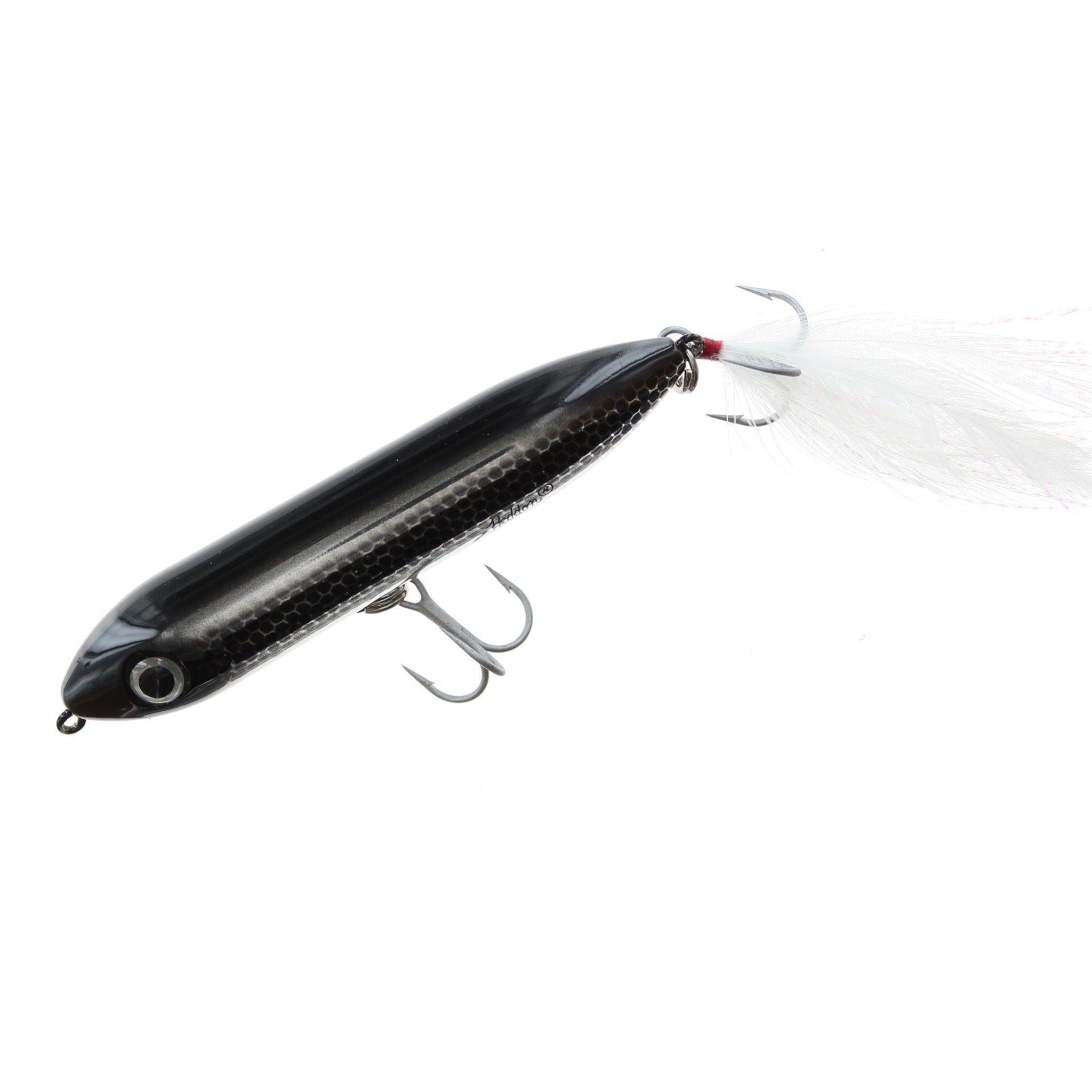 Heddon Feathered Super Spook Jr-Black Shiner-