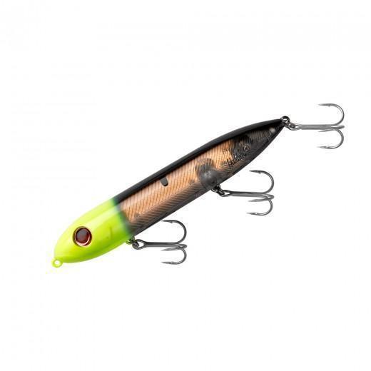 Heddon Super Spook-Black/Chart Gold Insert-