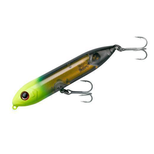 Heddon Super Spook Jr.-Black/Chart Gold Insert-