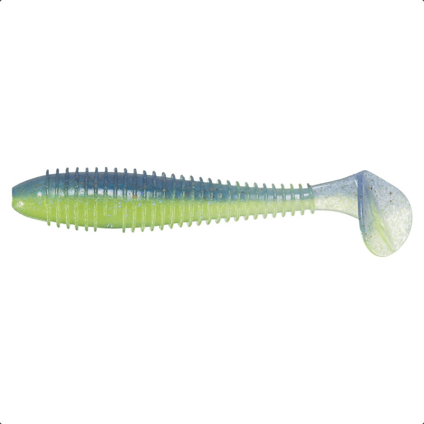 Keitech Fat Swing Impact Electric Blue Chartreuse 2.8 