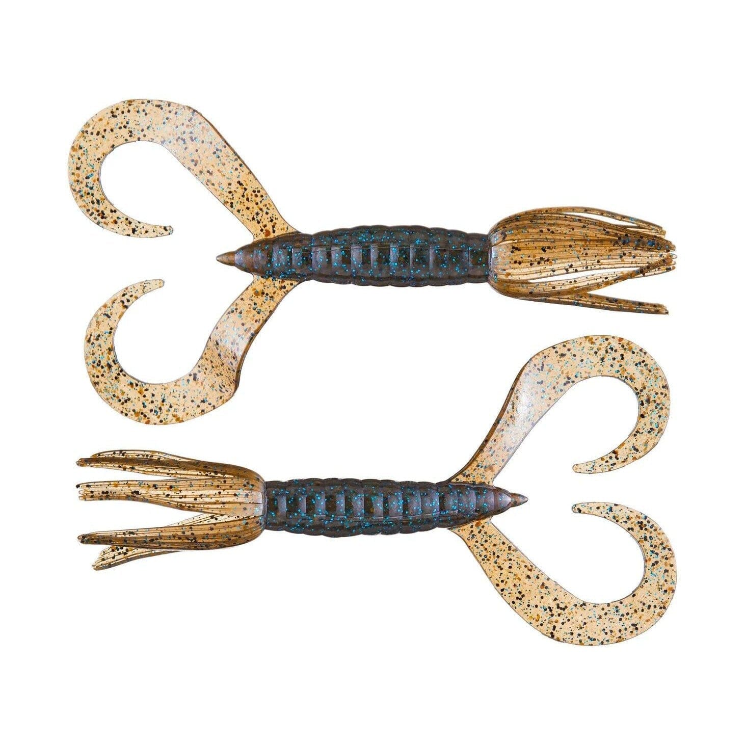 Keitech Little Spider 3.5"-Green Pumpkin Blue Flake-