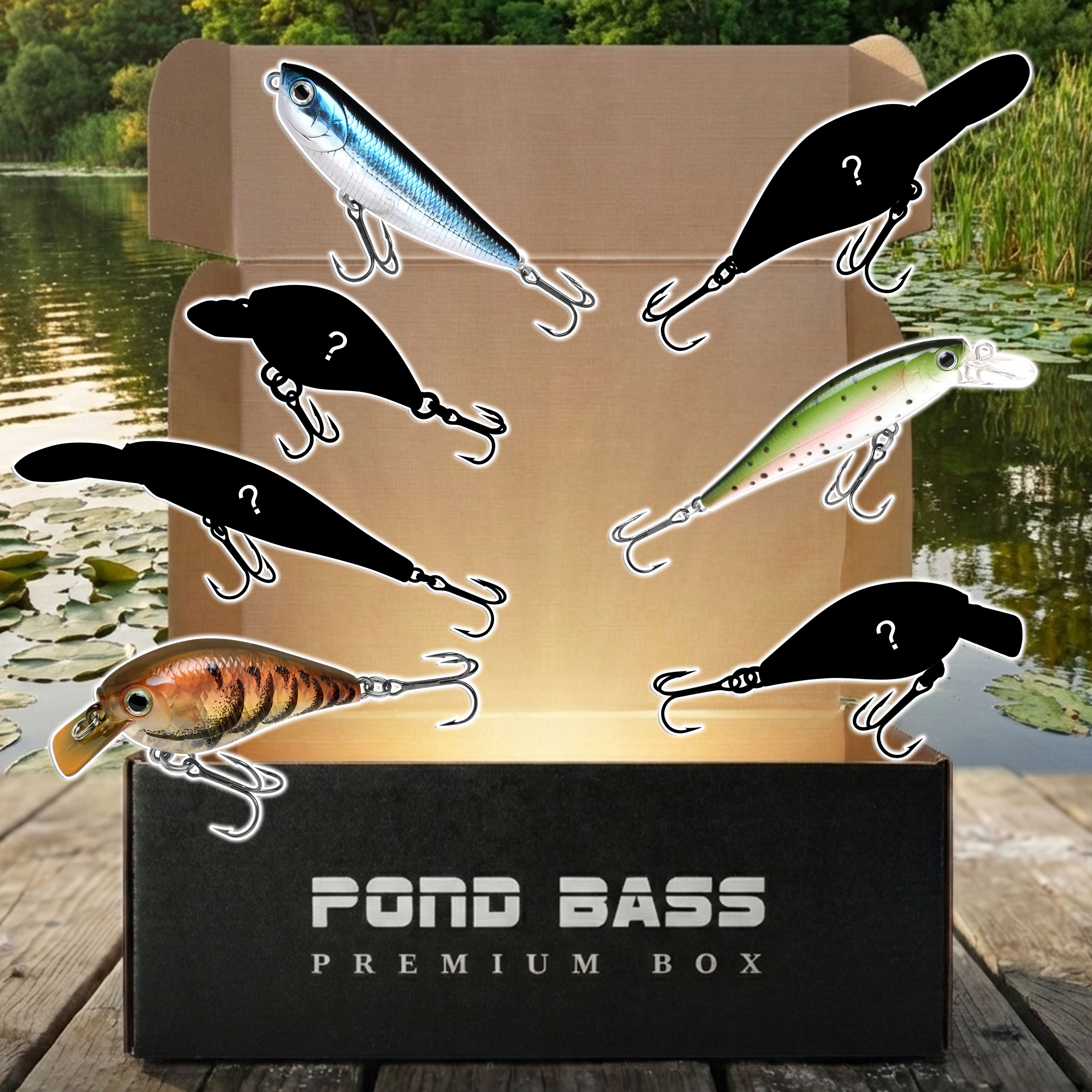 Lucky Craft Box Bass Pond BFS 7pcs Assorted Fishing Lures 