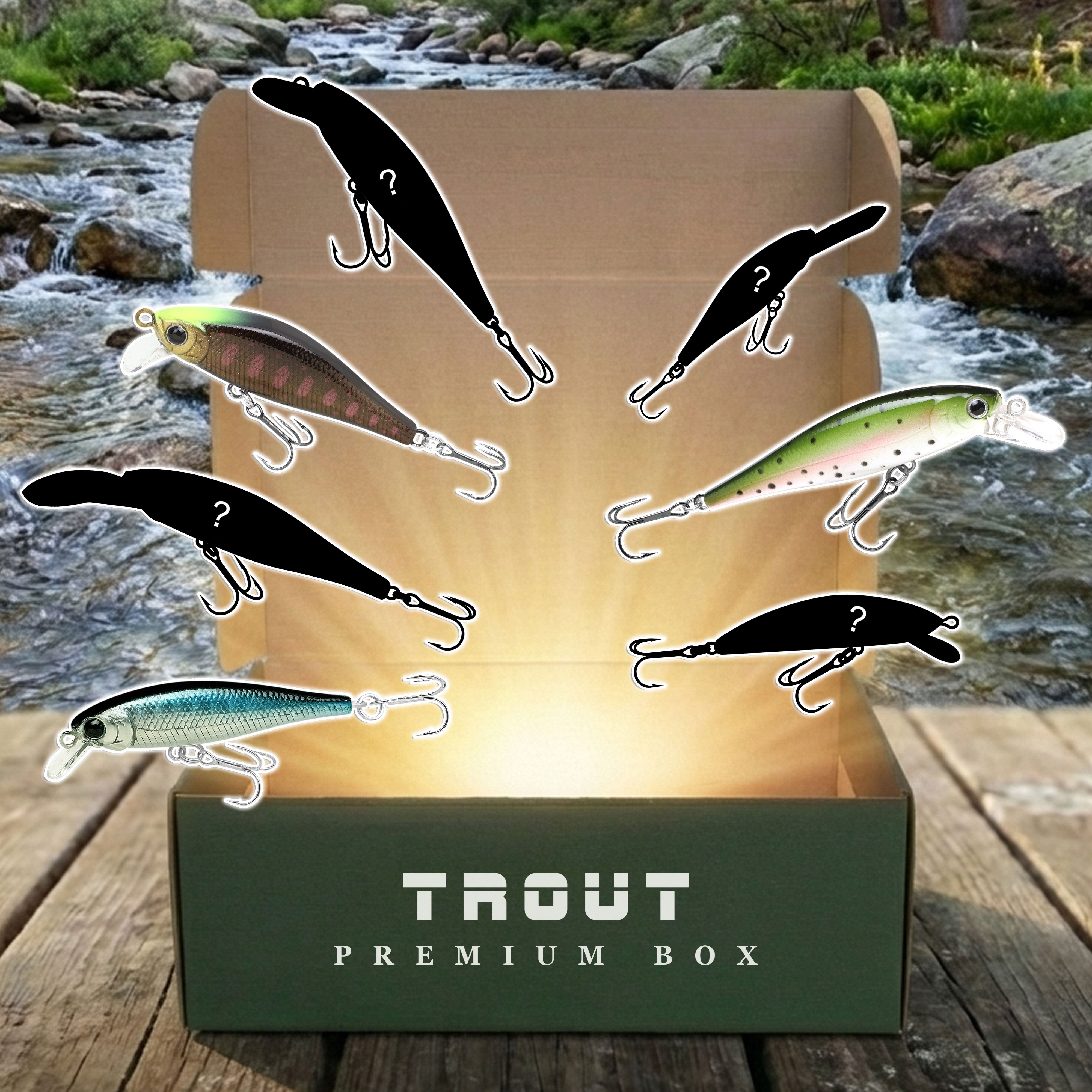 Lucky Craft Box Trout BFS 7pcs Assorted Trout Fishing Lures 