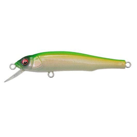 Megabass Great Hunting 70 Flatside Jerkbait-Ghost Pearl Lime-