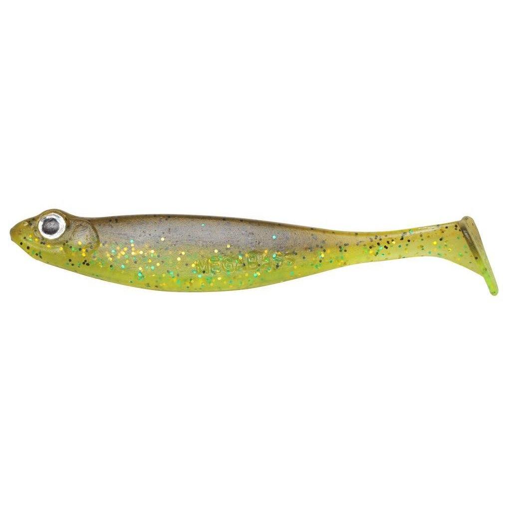 Megabass Hazedong Shad-Green Pumpkin Chartreuse-3" 8pk-