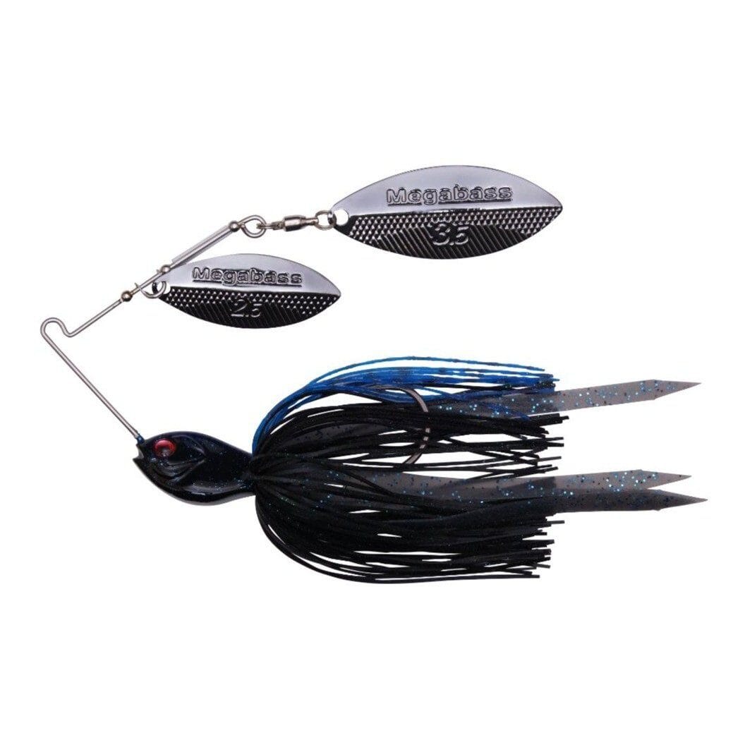 Megabass Sv-3 Double Willow Spinnerbait Black Blue 1/2 oz 