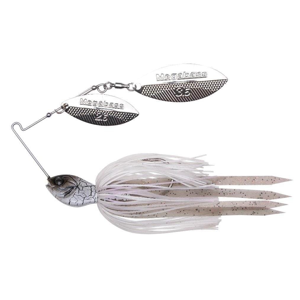 Megabass Sv-3 Double Willow Spinnerbait-White Python-1/2 oz-