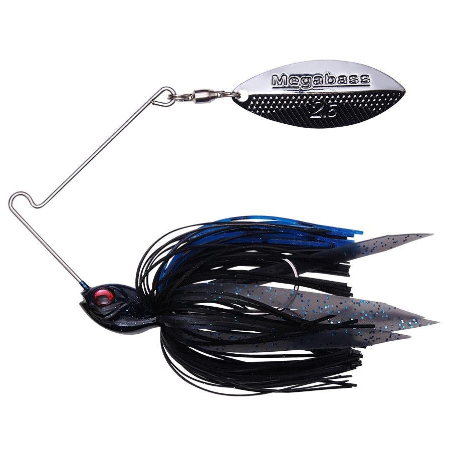 Megabass SV-3 Single Willow Spinnerbait Black Blue 1/4oz 