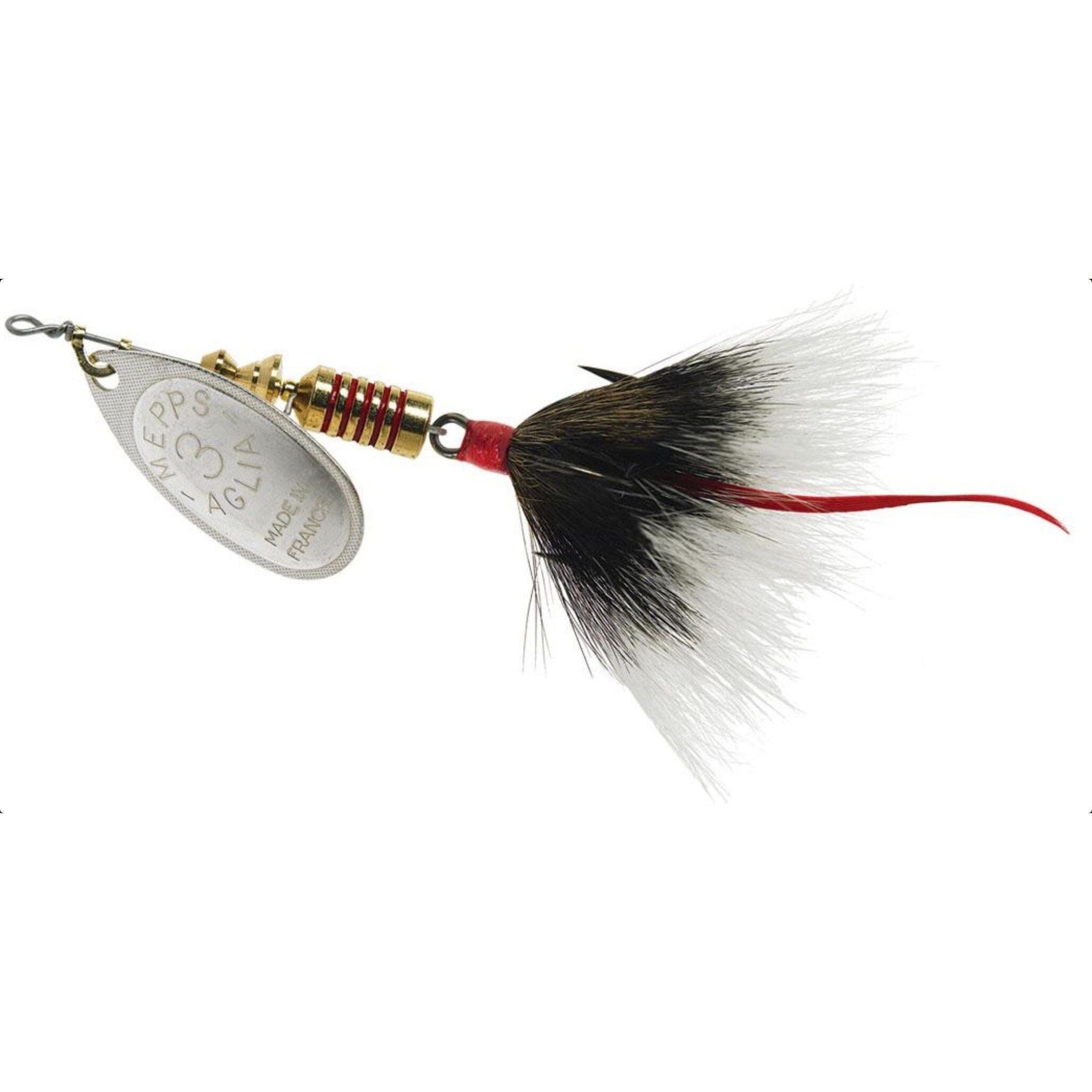 Mepps Aglia Dressed Spinner-Silver/Grey-1/4oz-