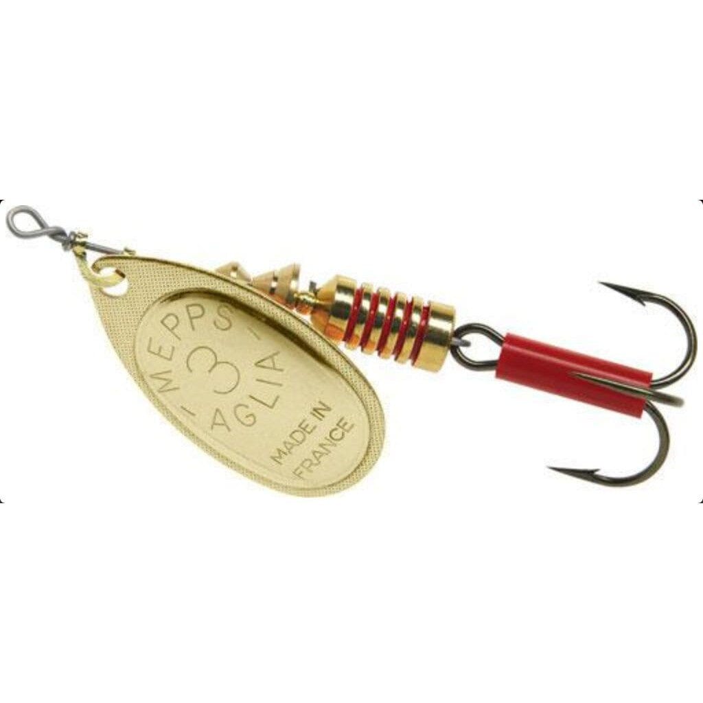 Mepps Aglia Plain Spinner-1/4oz-Gold-