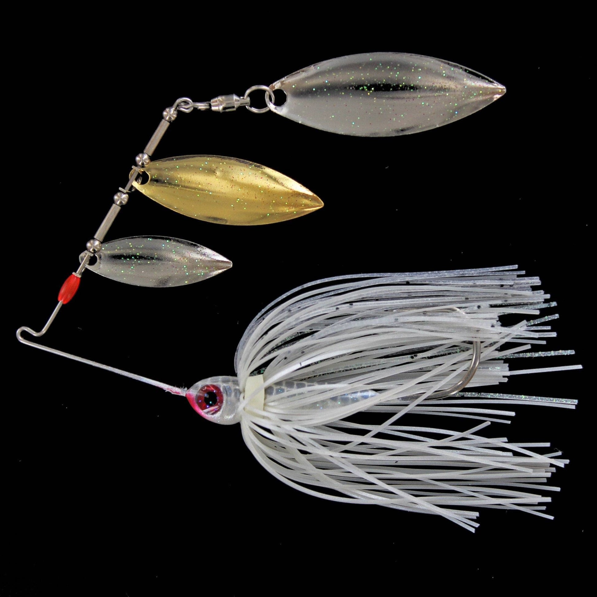 Mini Me 3 Blade Spinnerbait-White Shad 3wngn-1/2 oz-