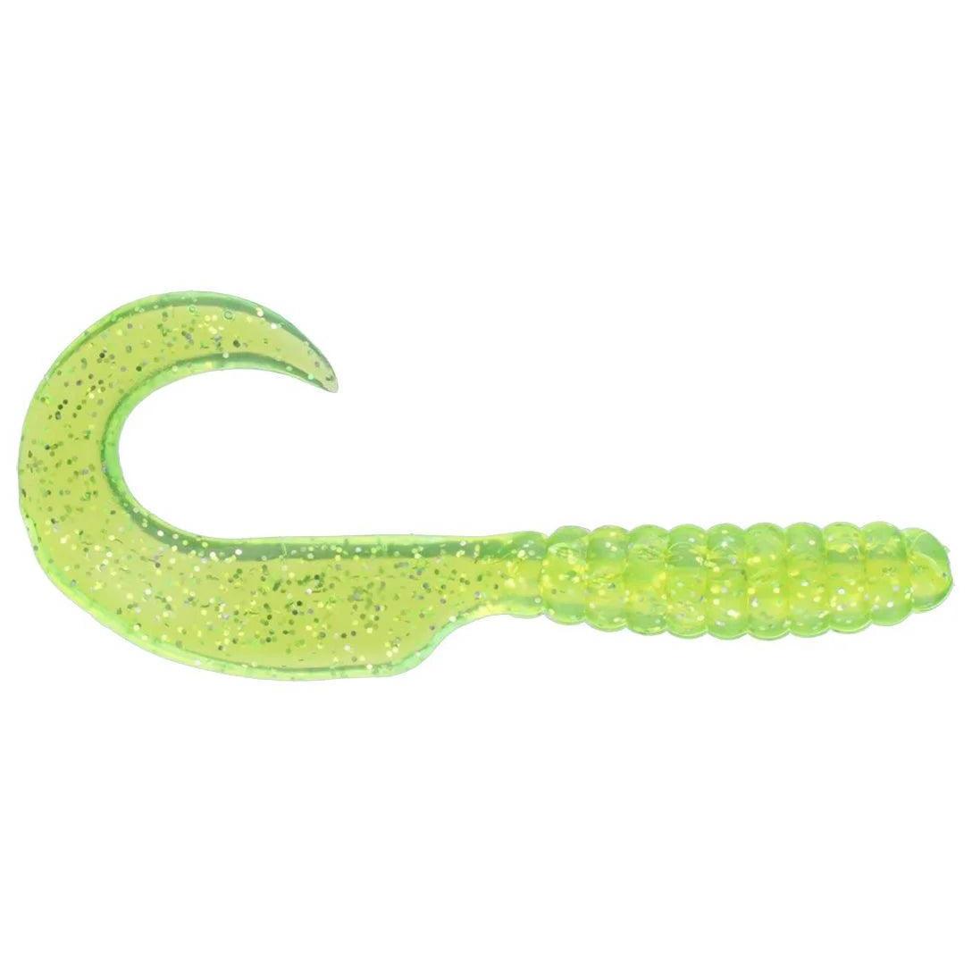 Mister Twister Grub Chartreuse Flake 3" 20pk