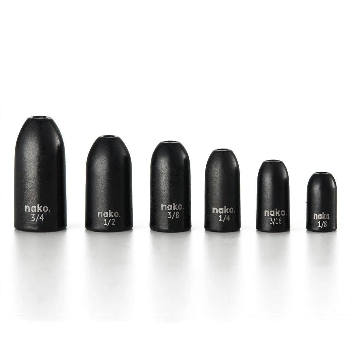 Nako Tungsten Worm Weight 1/8 5pk Black 