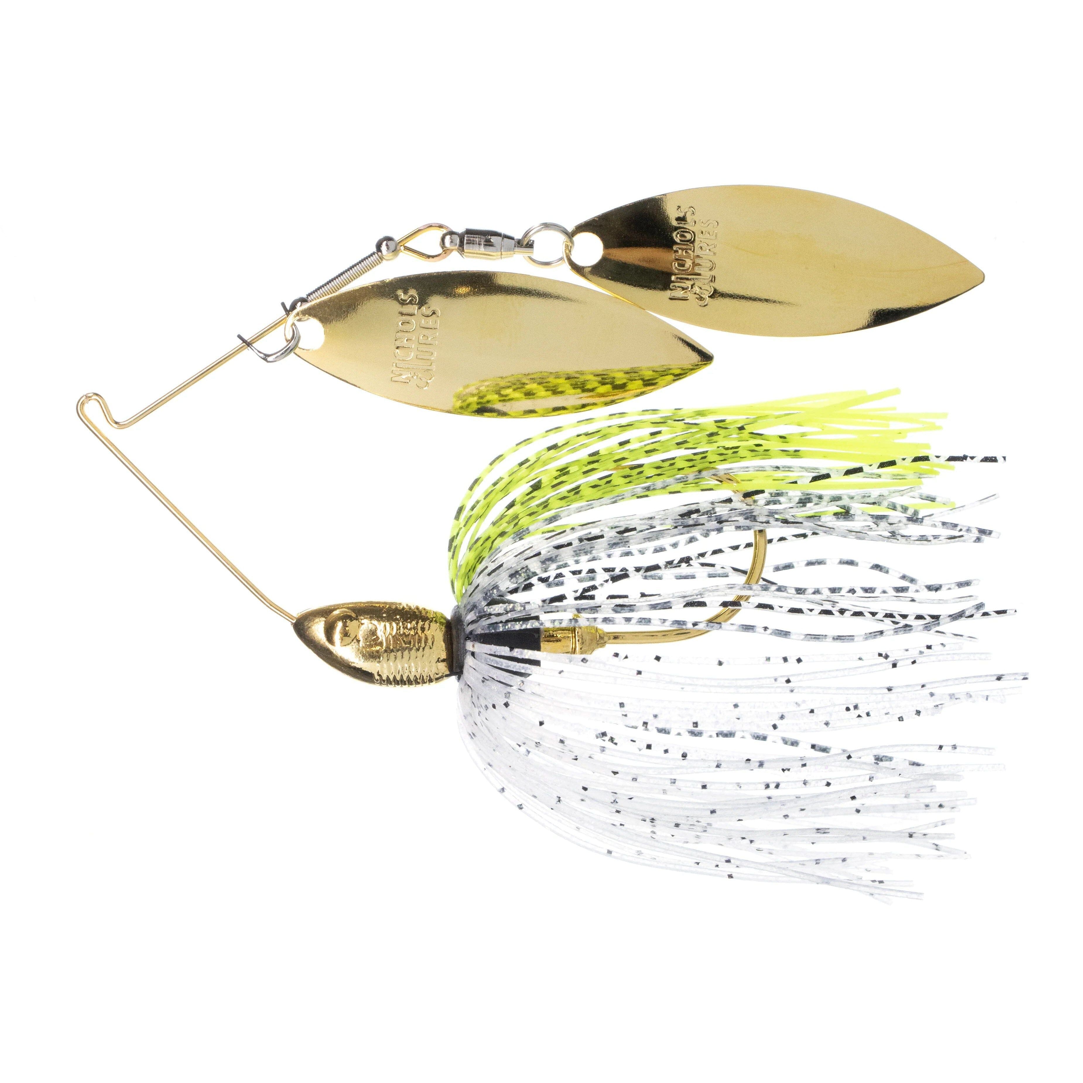 Nichols Catalyst Spinnerbait Double Willow Chartreuse Shiner 3/8oz 