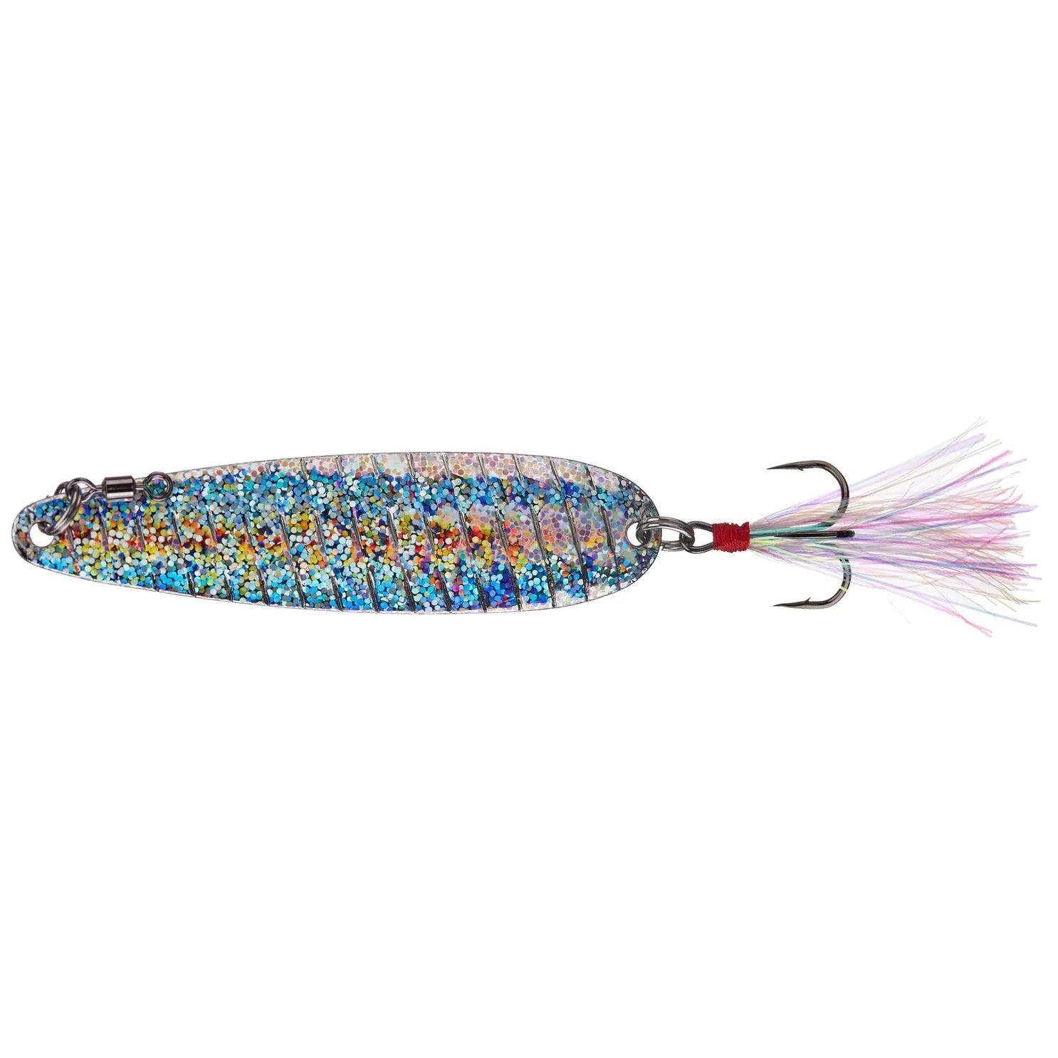 Nichols Lake Fork Flutter Spoon Shattered Glass Silver Scale 3.75" - 3/4oz 