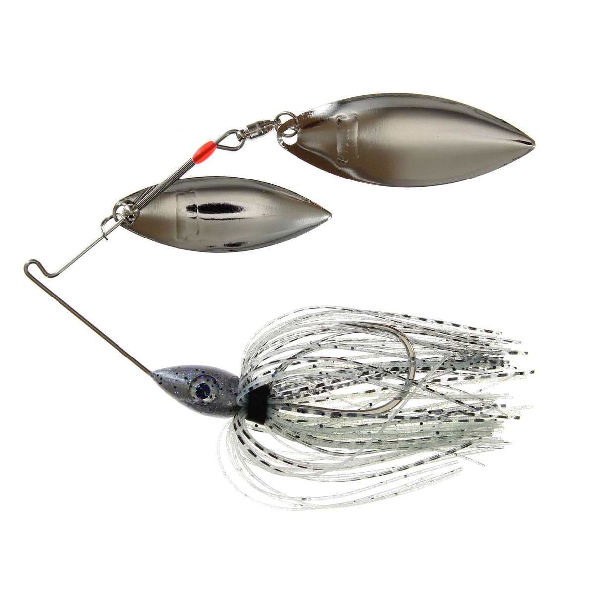 Nichols Pulsator Spinnerbait Double Willow Blue Crystal Shad Nickel 1/2 oz 