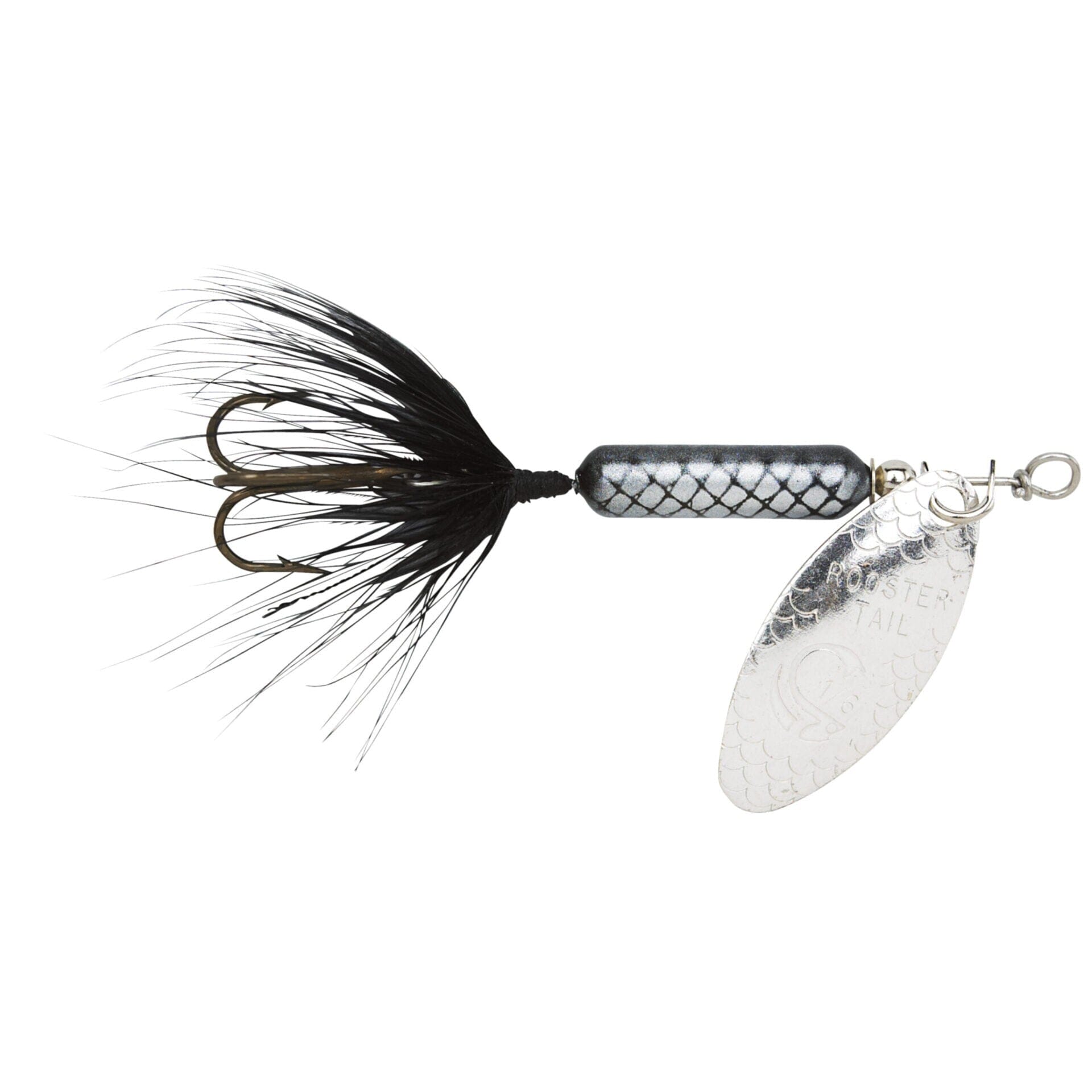 Original Rooster Tail with Treble-Black-1/16oz-