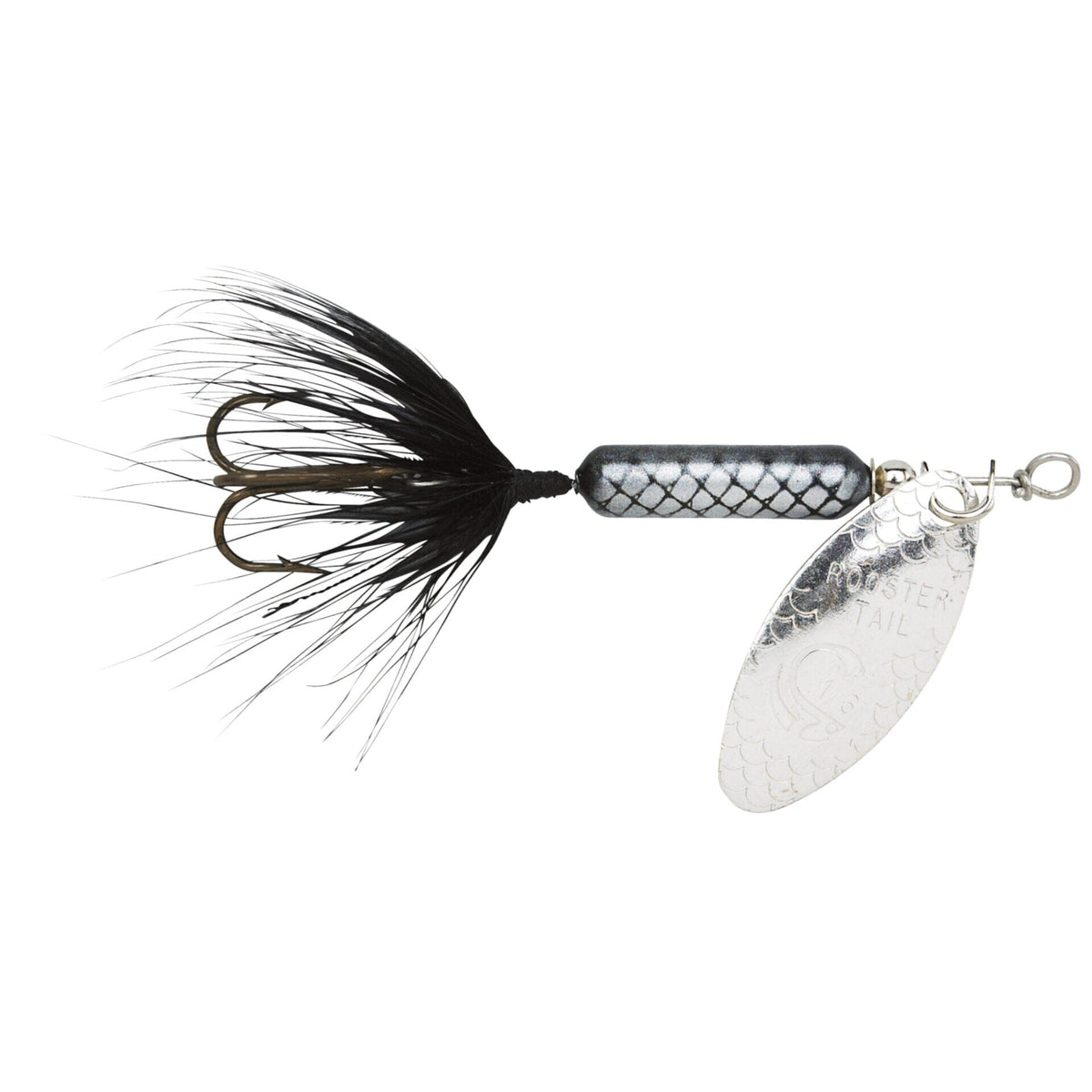 Original Rooster Tail with Treble Black 1/16oz 
