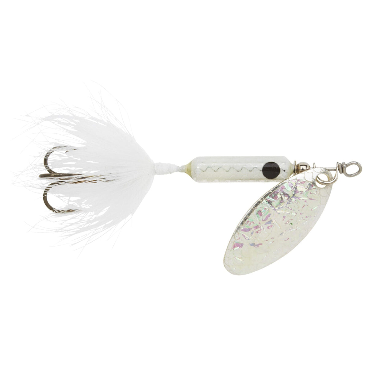 Original Rooster Tail with Treble Hook Flash White 1/4oz 