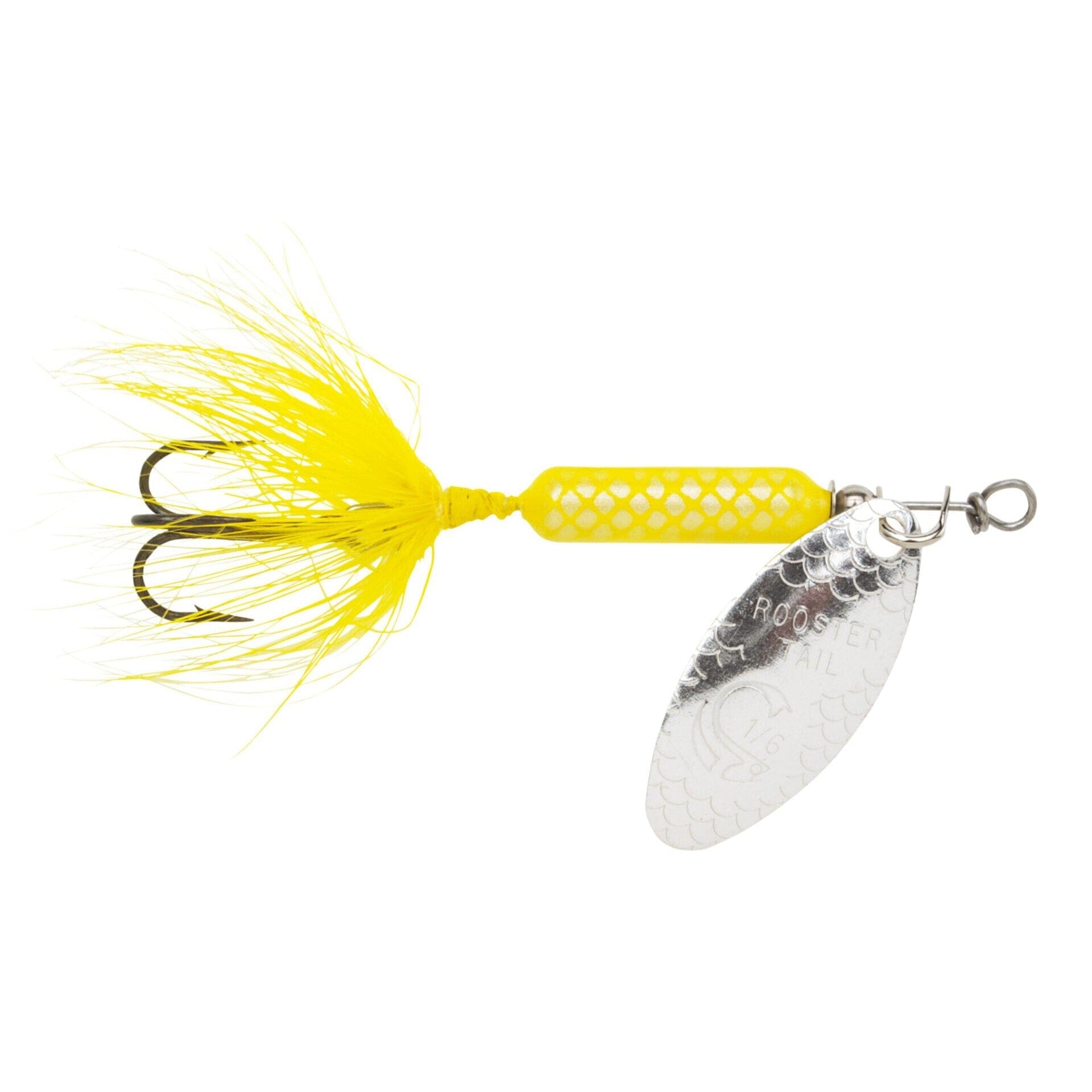 Original Rooster Tail with Treble Hook-Yellow-1/2oz-