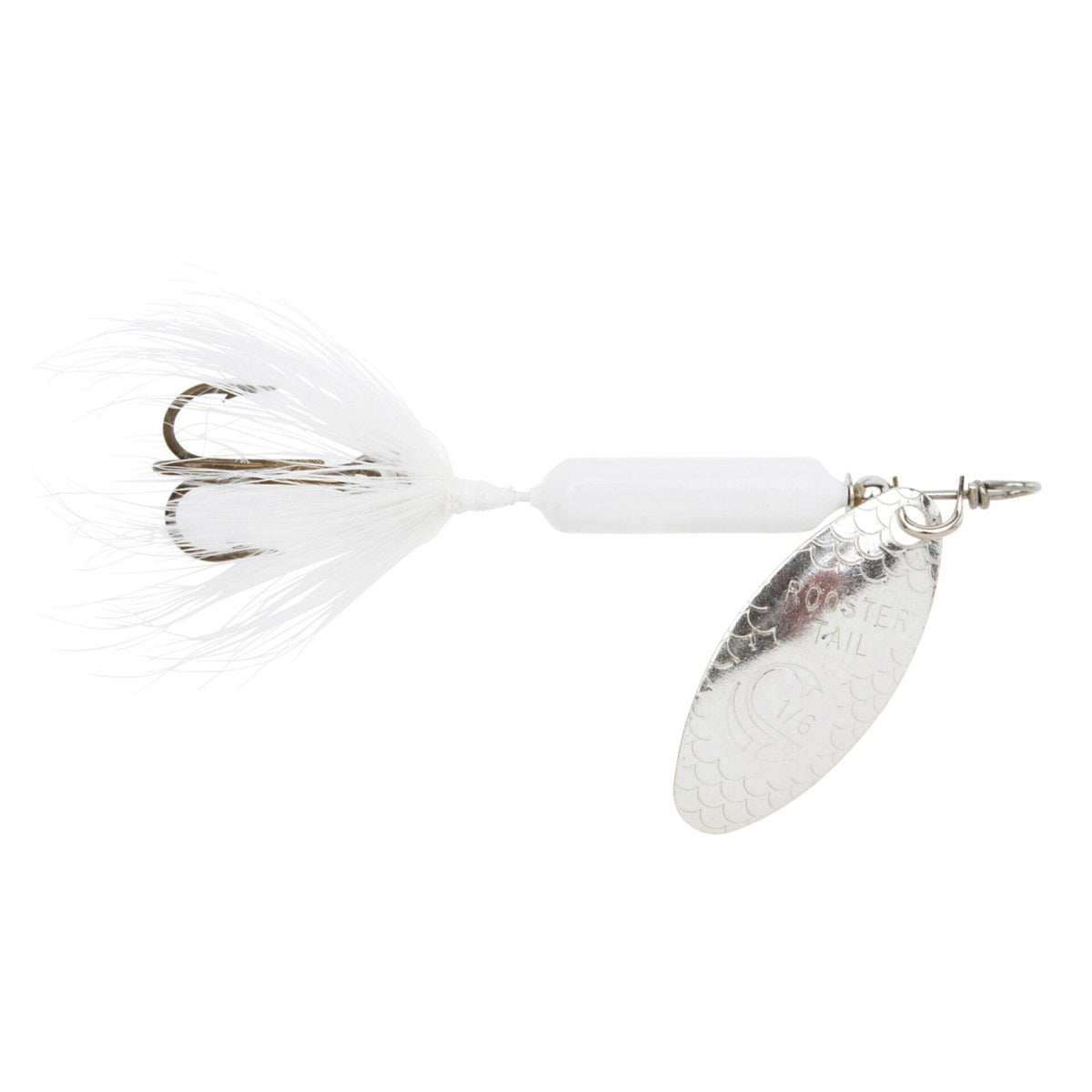 Original Rooster Tail with Treble Snow 1/8oz 