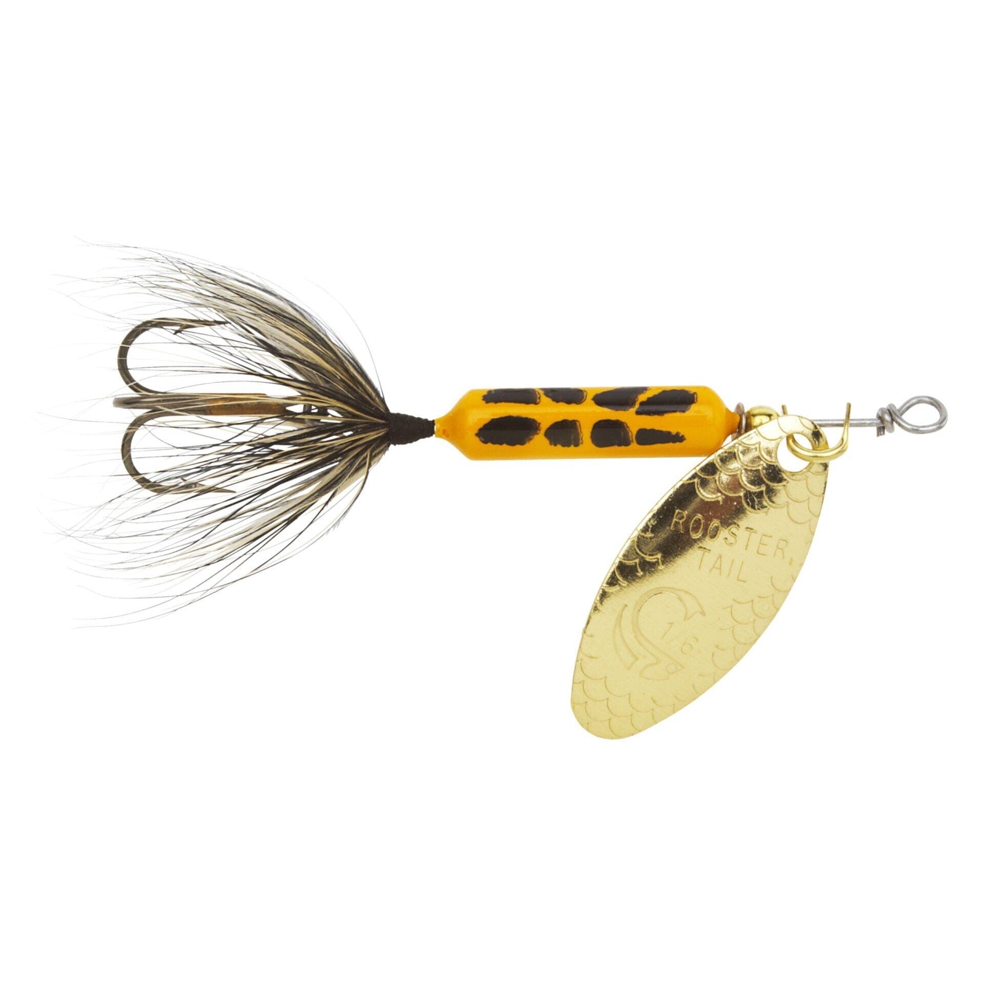 Original Rooster Tail with Treble Yellow Coachdog 1/8oz 