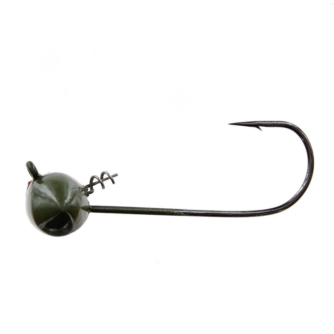 Owner Shakey Football Head-1/8 4/0 pk-Green Pumpkin-