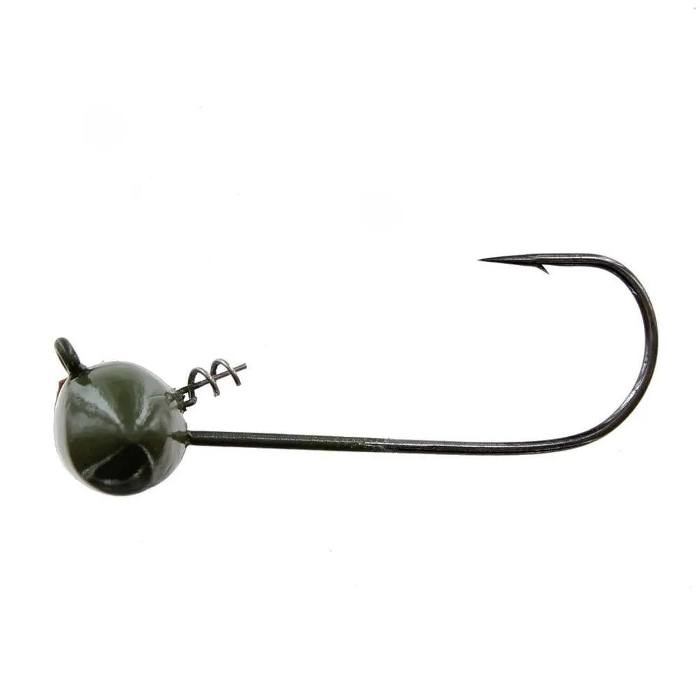 Owner Shakey Football Head 1/2 5/0 3pk Green Pumpkin 