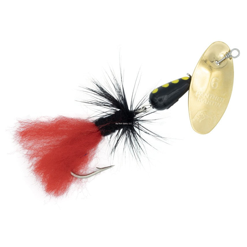 Panther Martin InLine Spinner-1/16oz-Fly Gold Black Single Hook-