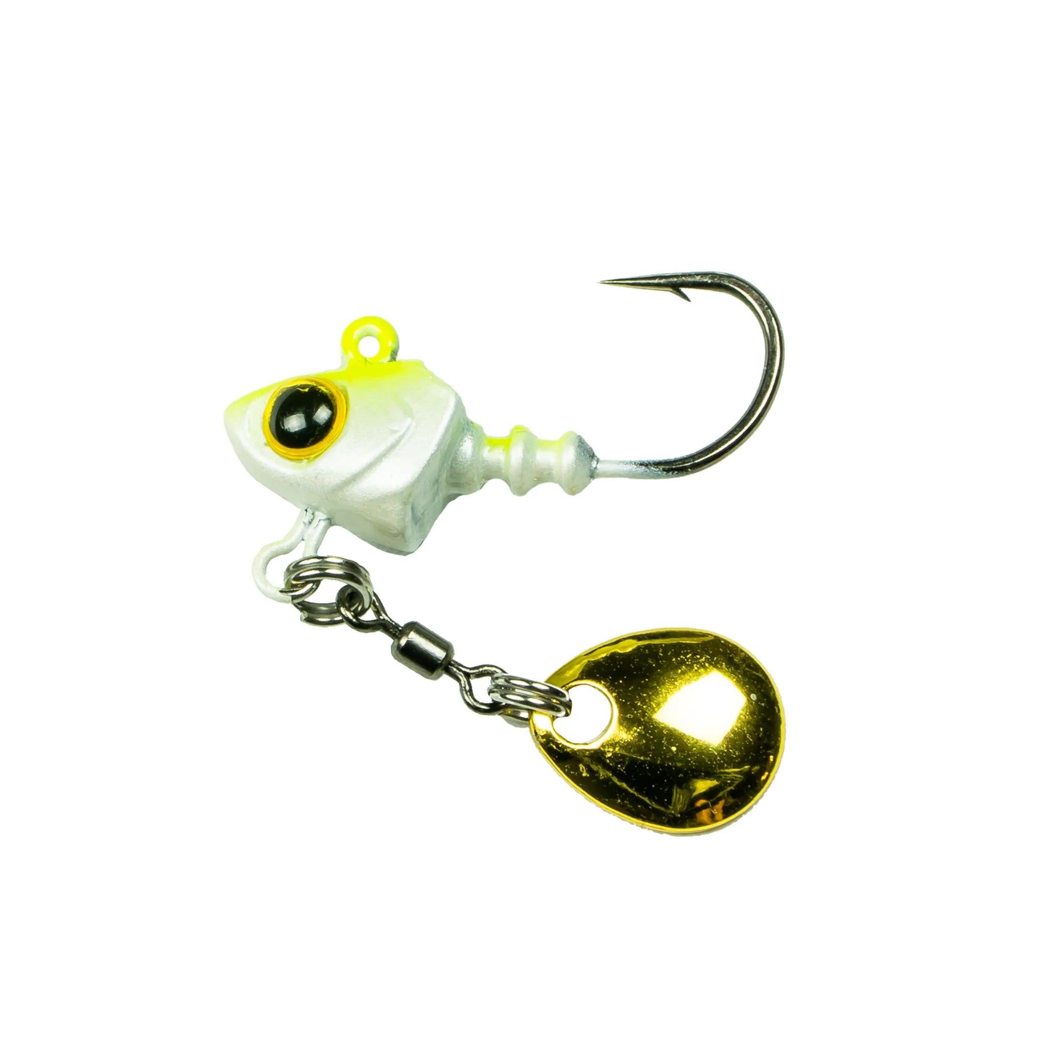 Pecos Underspin Jighead Chartreuse Minnow 1/8oz 
