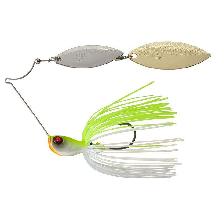 RAID Japan Level Spin Double Willow Spinnerbait-Chart Back Pearl-1/2oz-