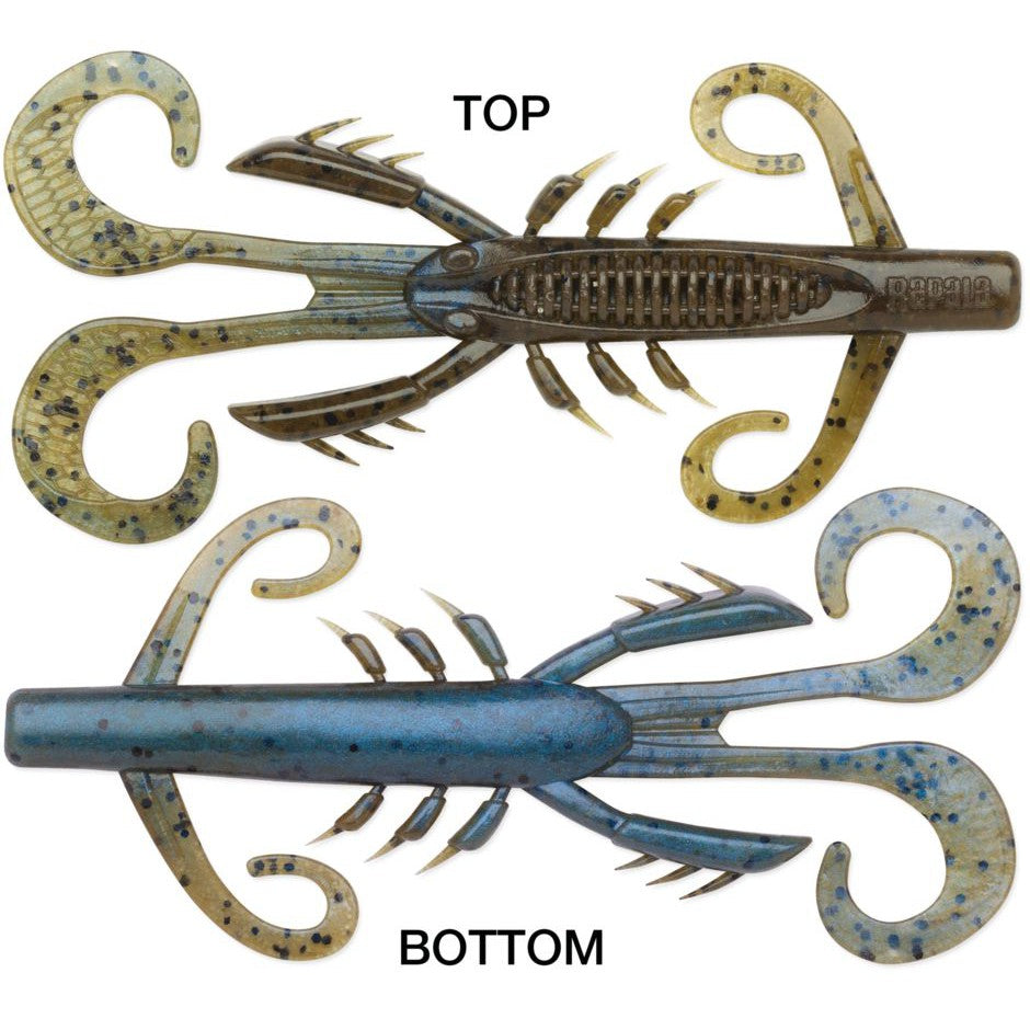 Rapala Crush City Hedgehog-Green Pumpkin Blue-4" 6pk-Pearl