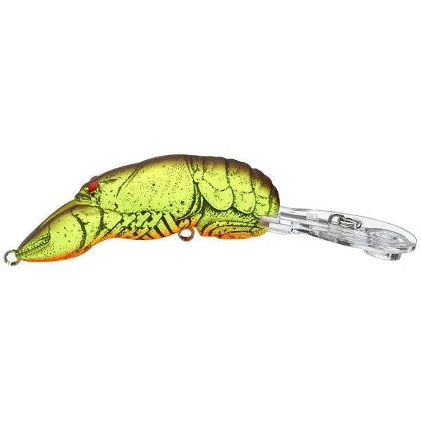 Rebel Deep Teeny Wee Craw Crankbait-Chartreuse/Brown Back-