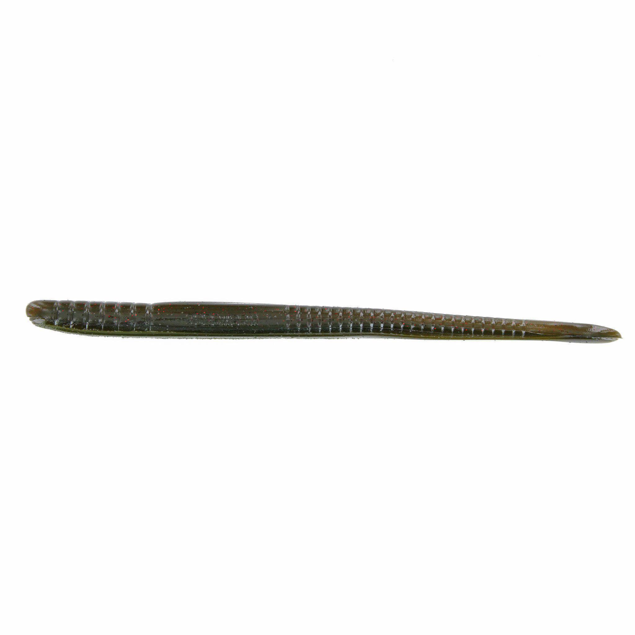 Roboworm Fat Straight Tail 6" Worm Green Neon Pumpkin 