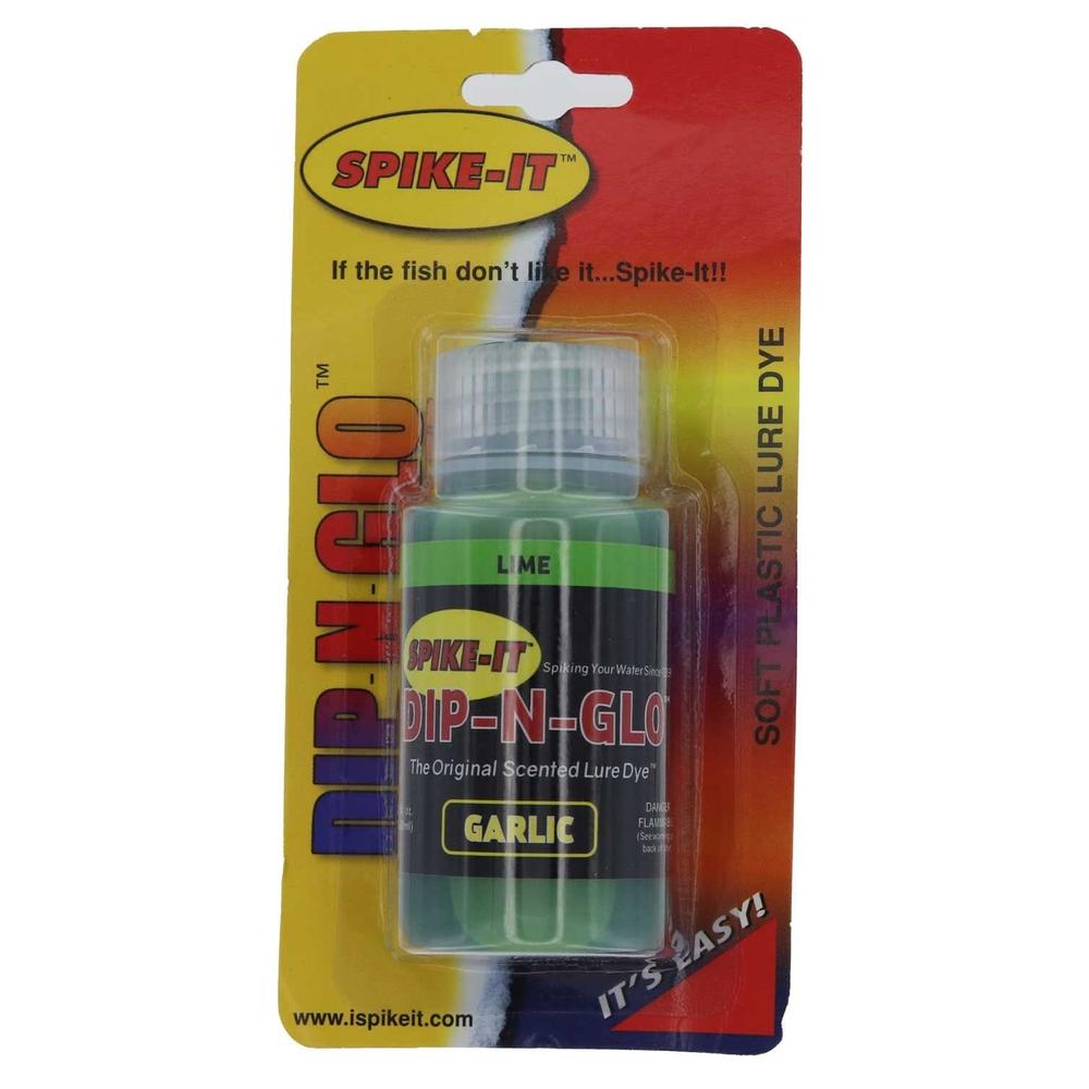 Spike It Dip-N-Glo Worm Dye 2oz Lime Garlic