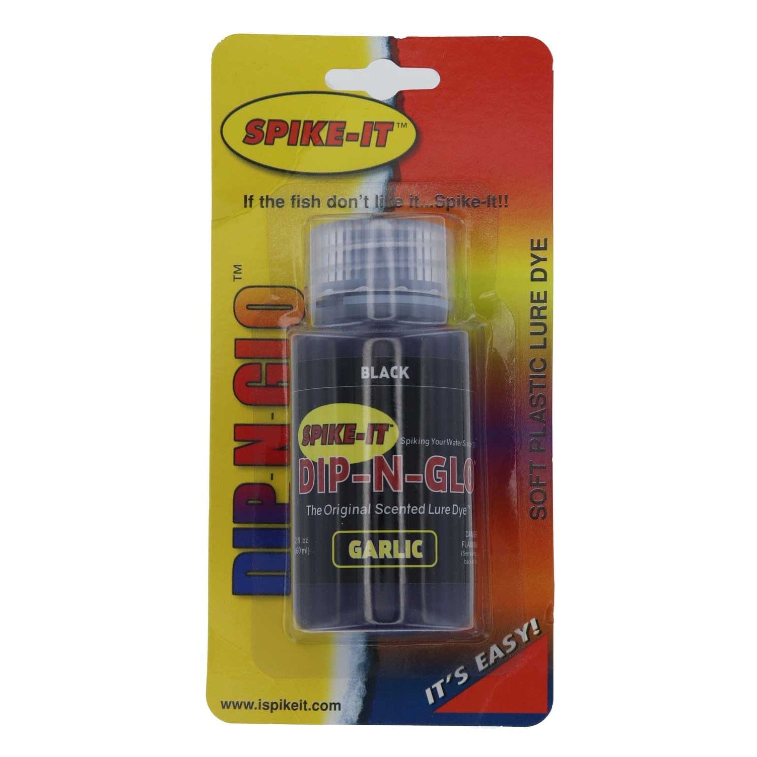 Spike It Dip-N-Glo Worm Dye-2oz-Black-Garlic