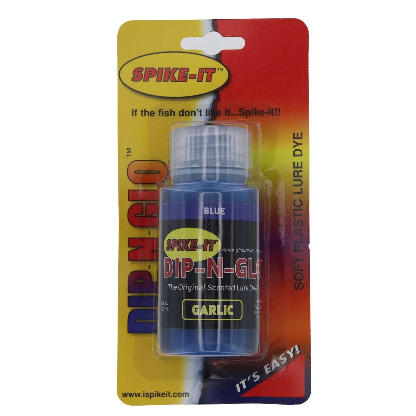 Spike It Dip-N-Glo Worm Dye-2oz-Blue-Garlic