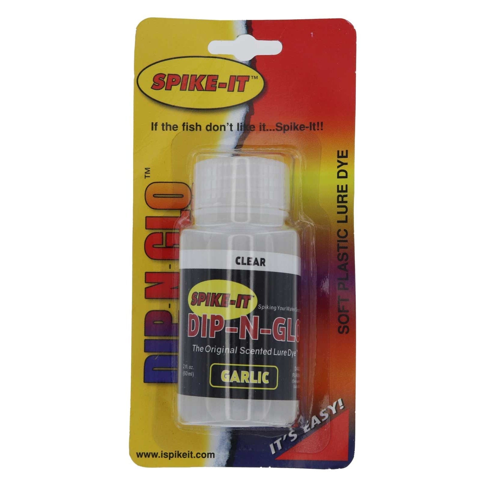 Spike It Dip-N-Glo Worm Dye-2oz-Clear-Garlic