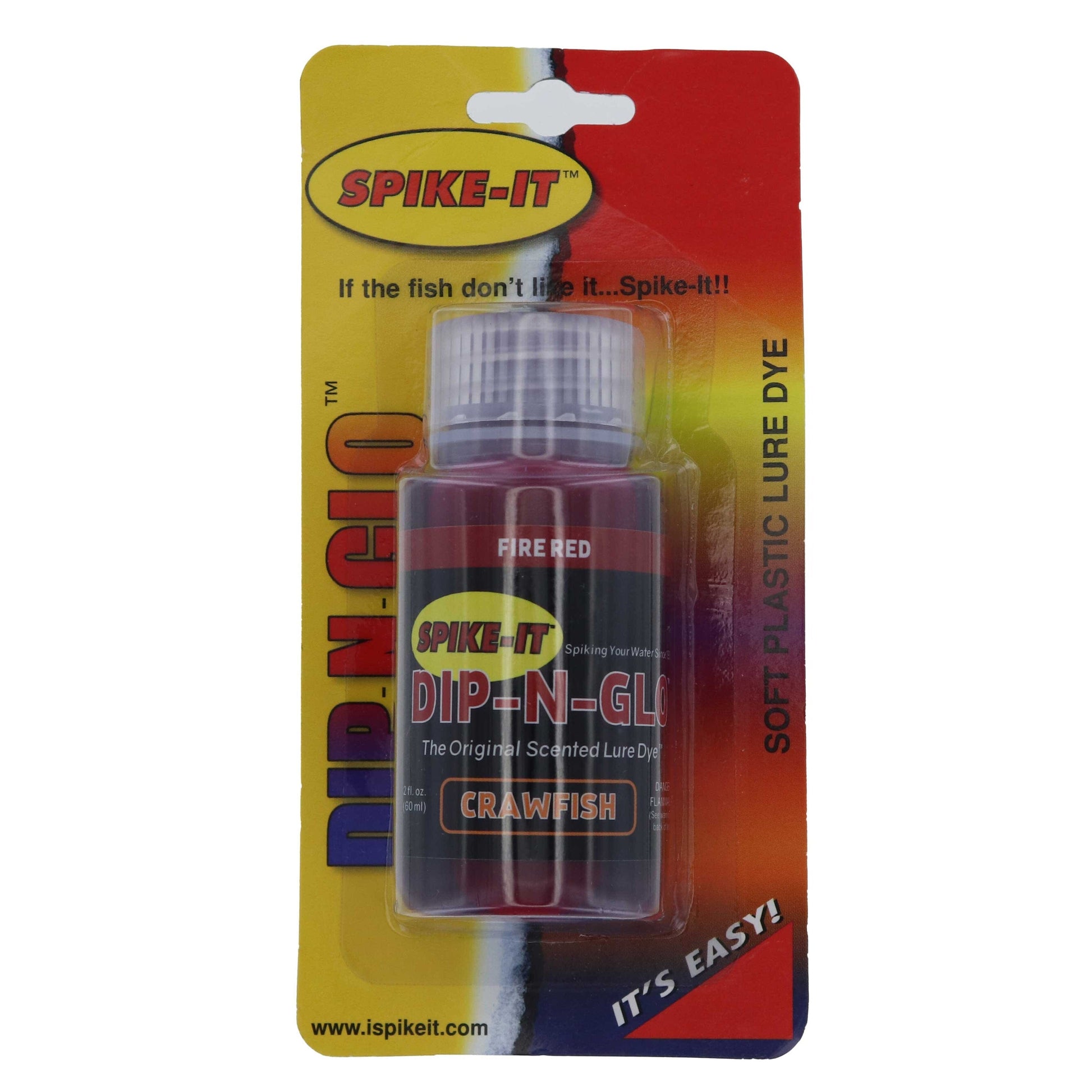 Spike It Dip-N-Glo Worm Dye-2oz-Fire Red-Crawfish
