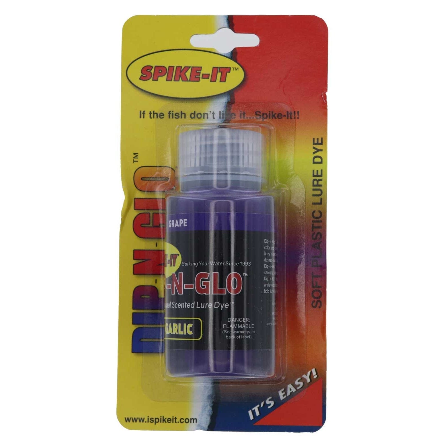 Spike It Dip-N-Glo Worm Dye-2oz-Grape-Garlic