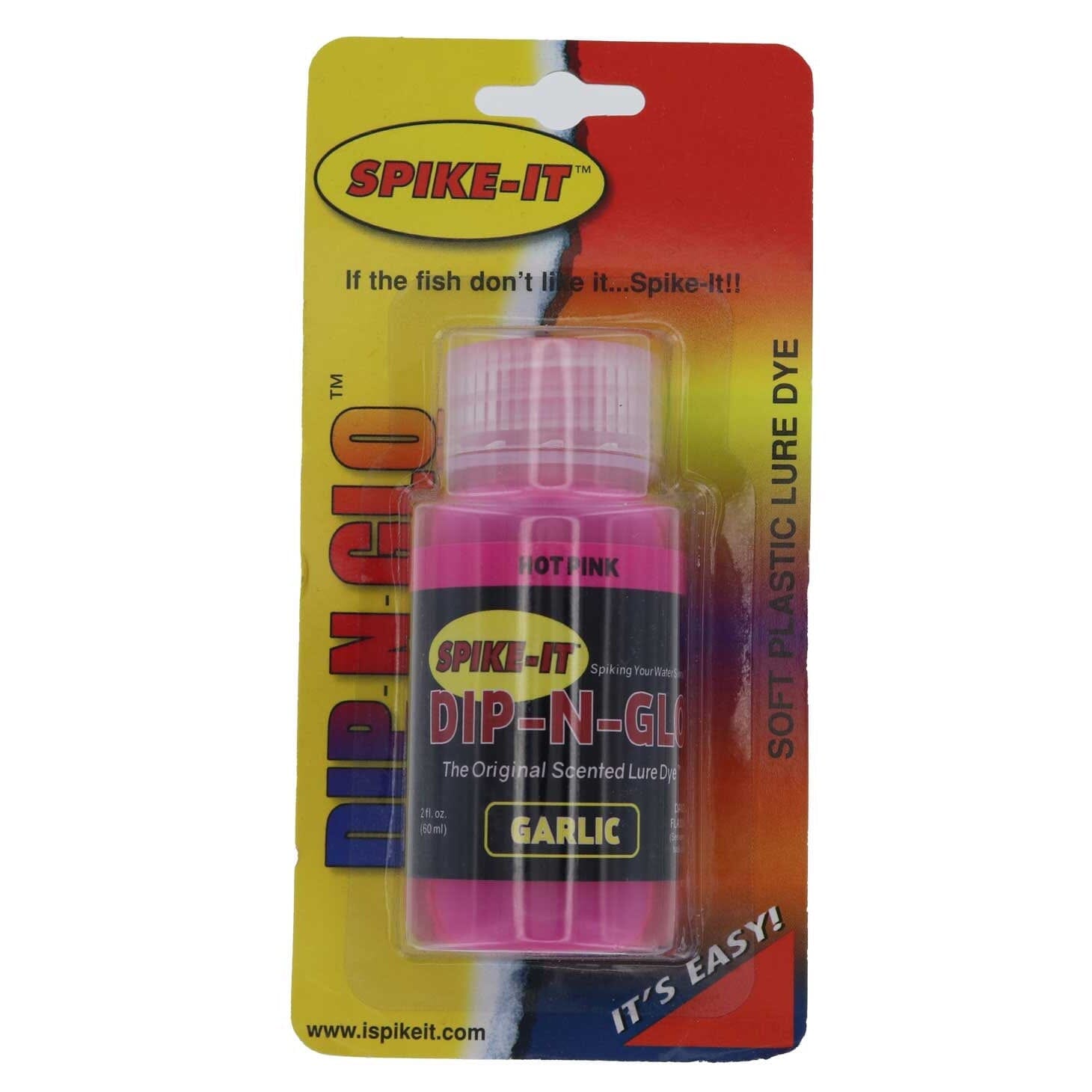 Spike It Dip-N-Glo Worm Dye-2oz-Hot Pink-Garlic