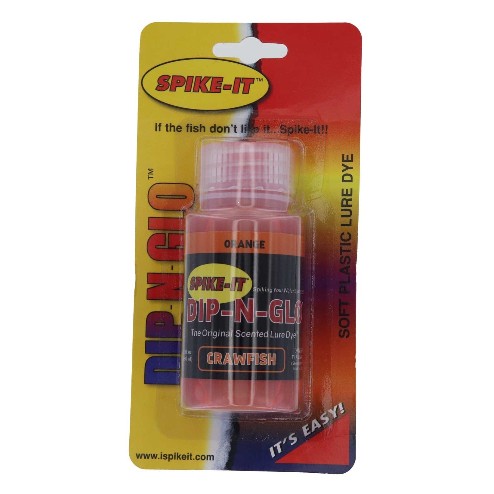 Spike It Dip-N-Glo Worm Dye-2oz-Orange-Crawfish