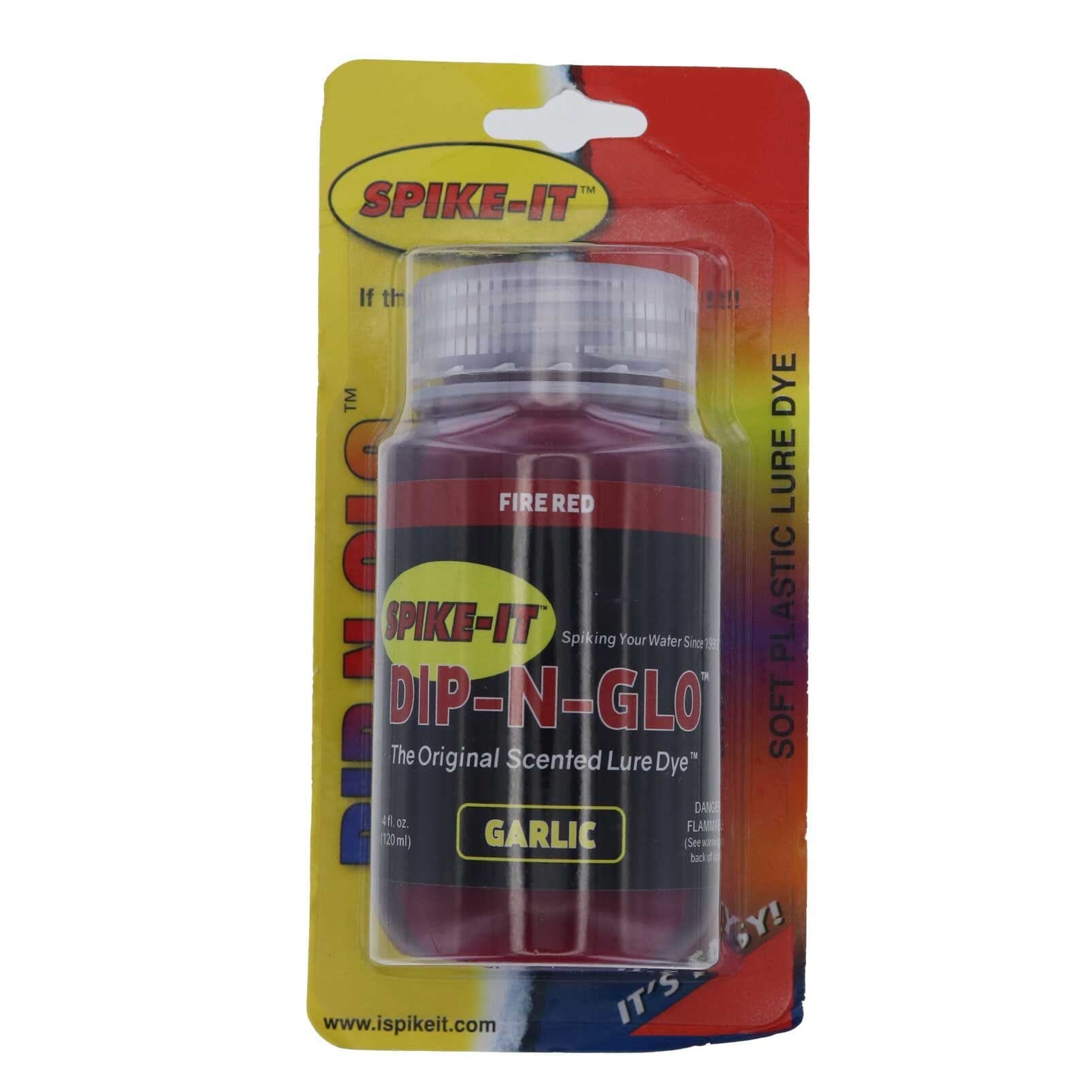 Spike It Dip-N-Glo Worm Dye-4oz-Fire Red-Garlic