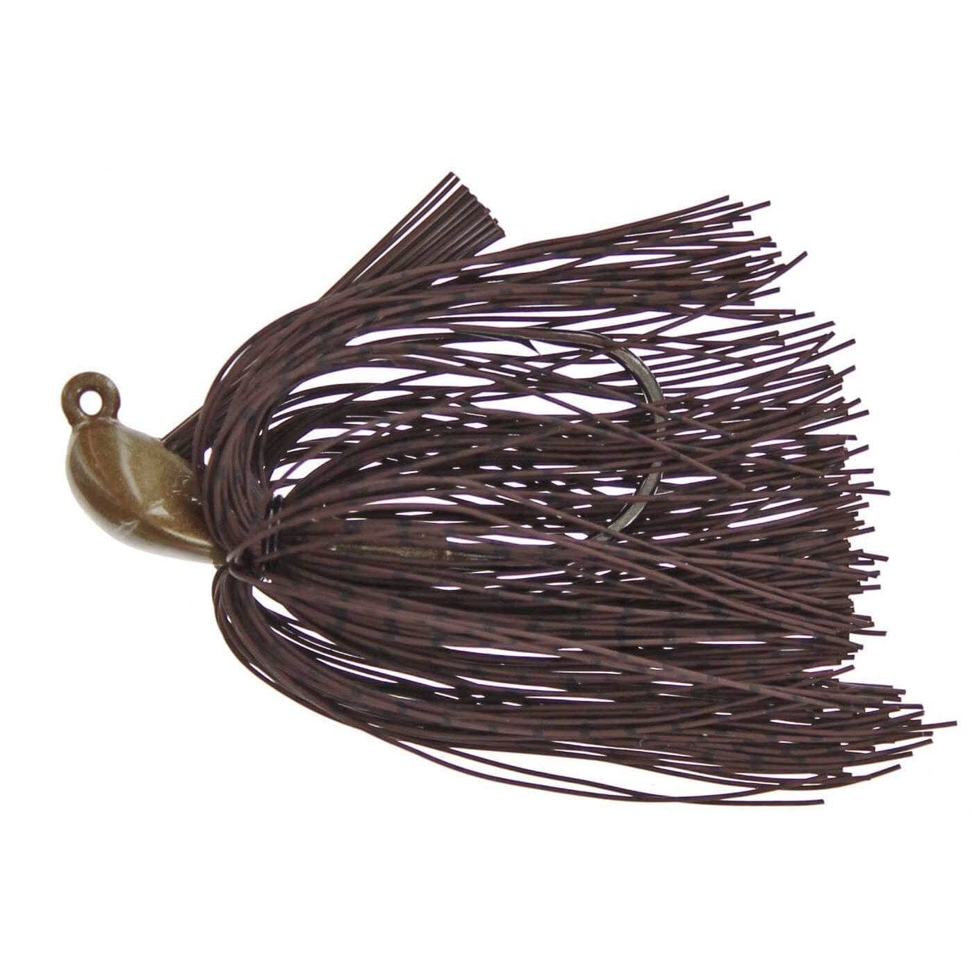 Spotsticker Casting Hand Tied Jig Brown And Black Reptile 1/4 oz 